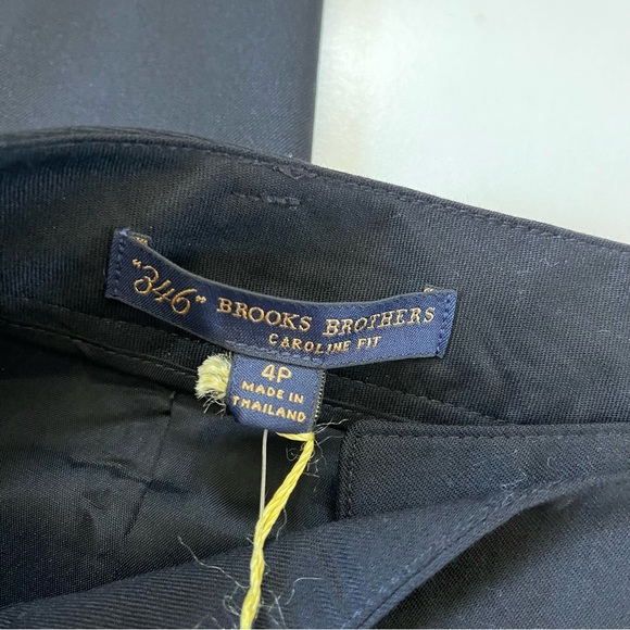 Brooks Brothers NWT Caroline Fit Wool Trouser Pants Black 4P - Picture 7 of 8